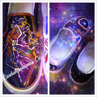 The Avengers vs Loki Shoes